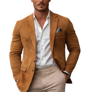 Hudson - Men's Tan Suede Blazer
