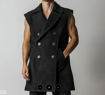 Ironclad - Men’s Black Suede Made to Measure Real Leather Coat