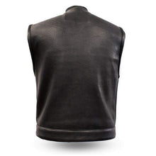 Load image into Gallery viewer, Jacob - Men&#39;s Black Motorcycle &amp; Biker Real Leather Vest