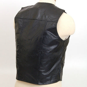Joseph - Men's Black Motorcycle & Biker Real Leather Vest