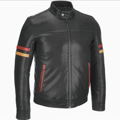 Wilder - Men’s Black Motorcycle and Biker Genuine Leather Jacket