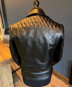 Iron - Men's Black Motorcycle and Biker Real Leather Jacket