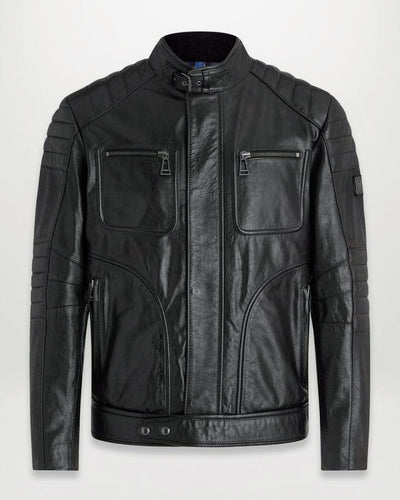 Thunder - Men's Black Motorcycle and Biker Made to Measure Genuine Leather Jacket