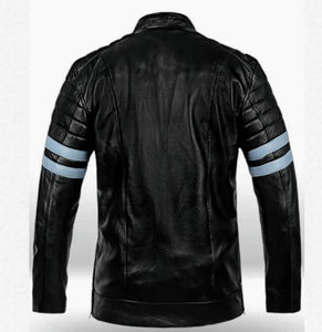 Wolverine - Men's Black Motorcycle and Biker Made to Measure Genuine Leather Jacket