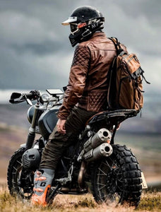 Vogue - Men's Antique Brown Made to Measure Motorcycle and Biker Genuine Leather Jacket