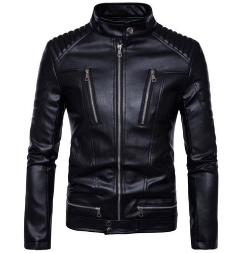 Noble - Men’s Black Motorcycle and Biker Made to Measure Genuine Leather Jacket