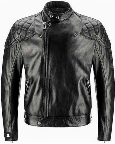 King - Men’s Black Motorcycle and Biker Real Leather Jacket
