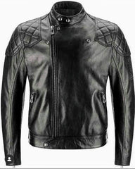 King - Men’s Black Made to Measure Motorcycle and Biker Real Leather Jacket