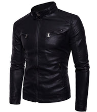 Load image into Gallery viewer, Onyx - Men’s Black Motorcycle and Biker Made to Measure Genuine Leather Jacket