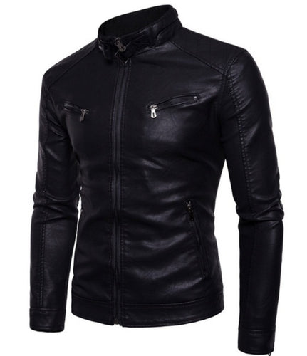 Onyx - Men’s Black Motorcycle and Biker Made to Measure Genuine Leather Jacket