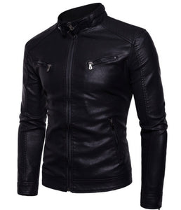 Onyx - Men’s Black Motorcycle and Biker Made to Measure Genuine Leather Jacket