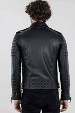 Load image into Gallery viewer, New Yorker - Men’s Black Motorcycle and Biker Real Leather Jacket