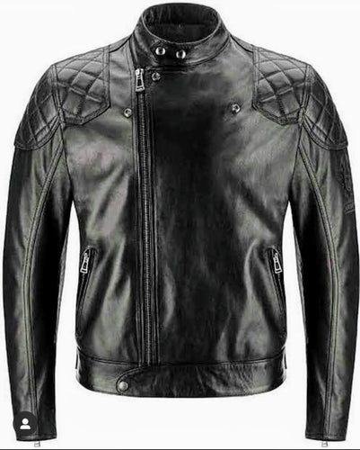 King - Men’s Black Motorcycle and Biker Made to Measure Real Leather Jacket