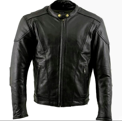 Dion - Men’s Black Made to Measure Motorcycle and Biker Real Leather Jacket