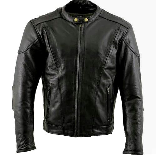 Dion - Men’s Black Motorcycle and Biker Real Leather Jacket