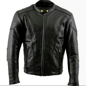 Dion - Men’s Black Made to Measure Motorcycle and Biker Real Leather Jacket