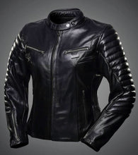 Load image into Gallery viewer, Wolf - Men’s Black Motorcycle and Biker Made to Measure Genuine Leather Jacket