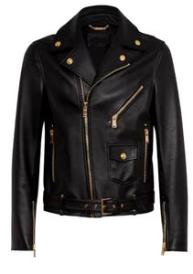 Hazel - Black Bomber Made to Measure Motorcycle and Biker Real Leather Jacket